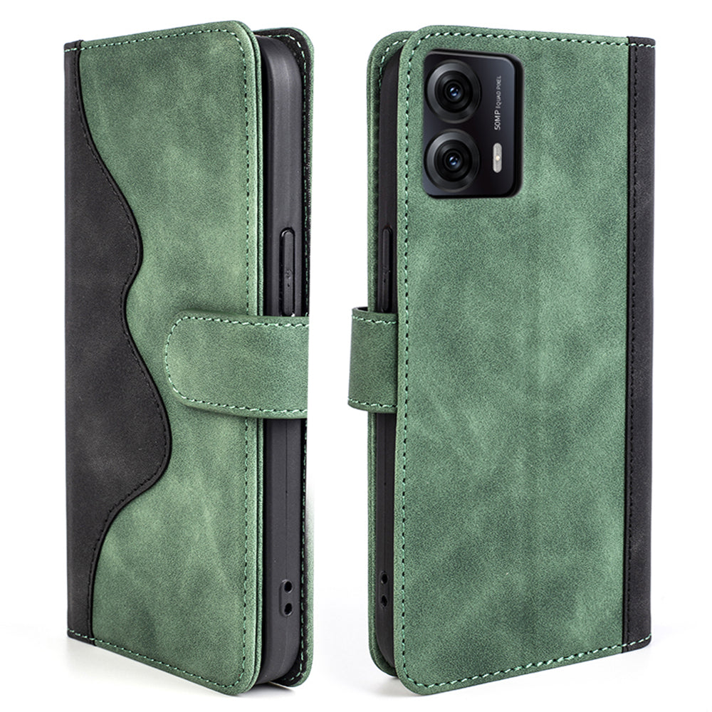 For Motorola Moto G53 5G Mobile Case Dual Color Splicing Anti-scratch PU Leather Wallet Phone Stand Cover For Motorola Moto G53 5G Mobile Case Dual Color Splicing Anti-scratch PU Leather Wallet Phone Stand Cover